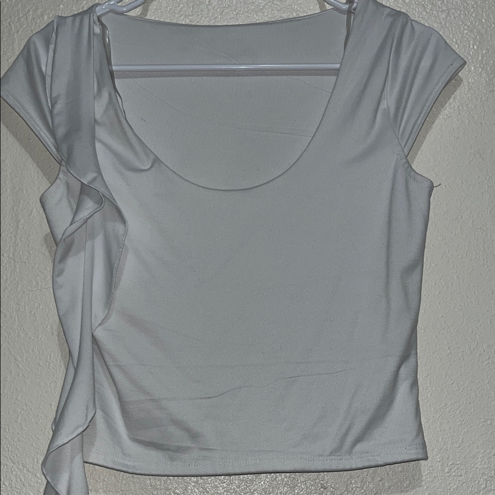 Gaze White Crop Top